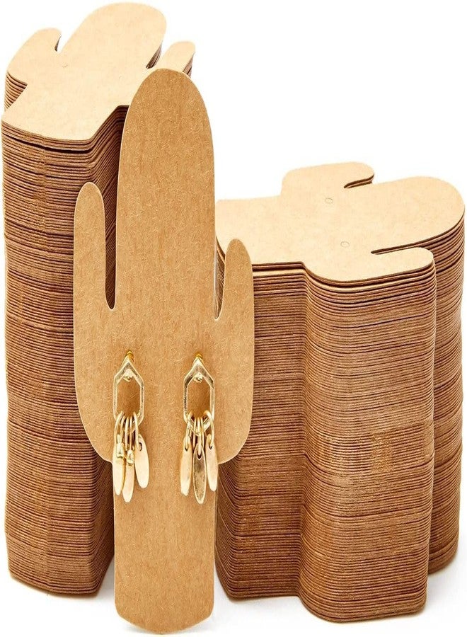 Zenomia Paper Earring Display Cards,Jewellery Card 50 Pcs, 2 X 3 Inch, Brown - Image 1